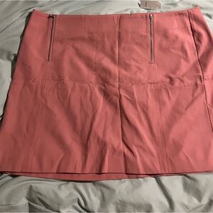 NWT Size 24 Loft Pink Skirt Mini with Zipper Accents